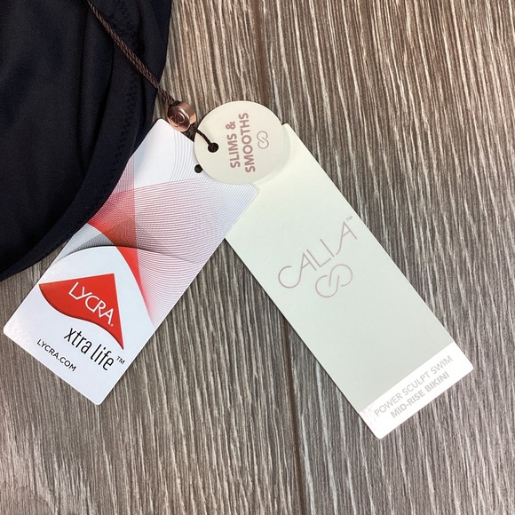 CALIA Power Sculpt Mid Rise Black‎ Plus Size 1X Swimsuit Bottom UPF 50 High Leg - Picture 5 of 6